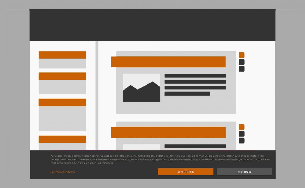 Cookie Banner orange Cookie Banner orange