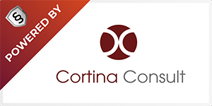 Powered by Cortina Consult Logo